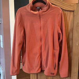 REI Coral-Orange Full-Zip Utility Fleece Jacket